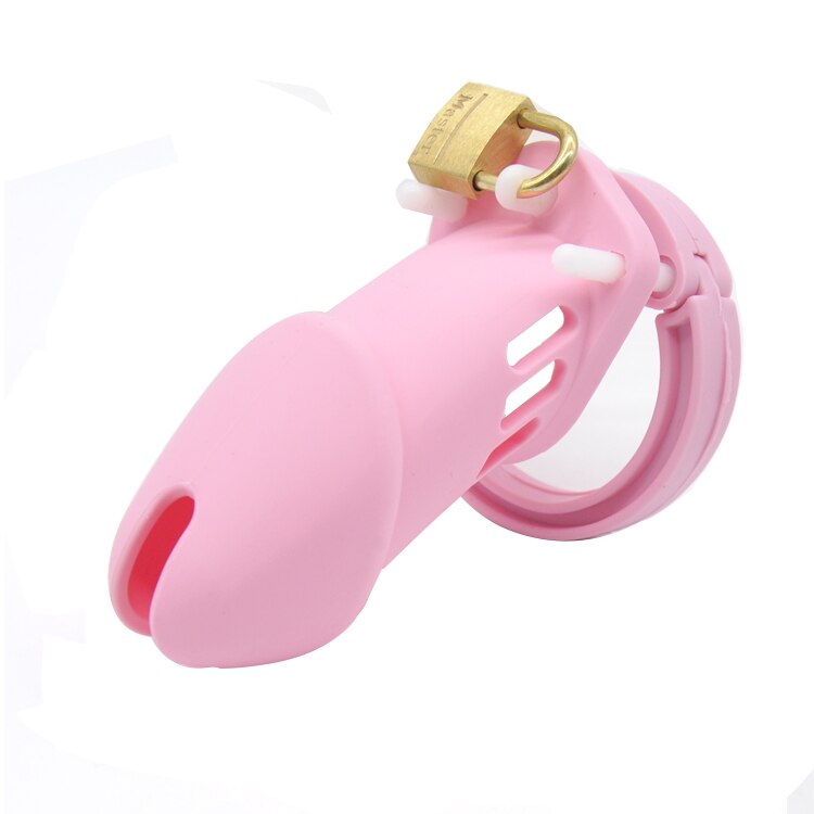 Silicone BDSM Cock Cage With 5Rings