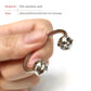 Stainless Steel Piggy Lock Glans Rings