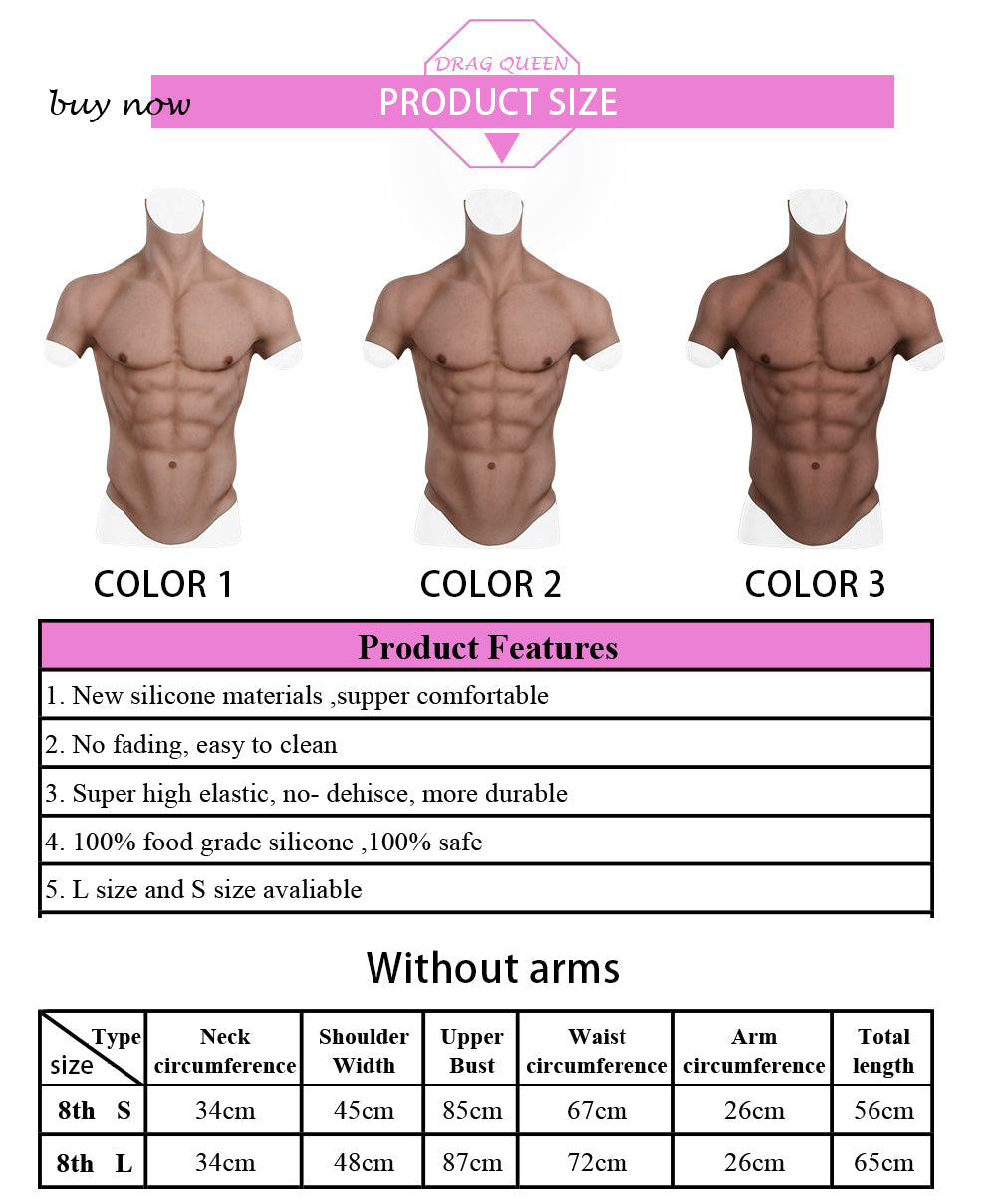 Silicone Male Chest Fake Muscle Chest