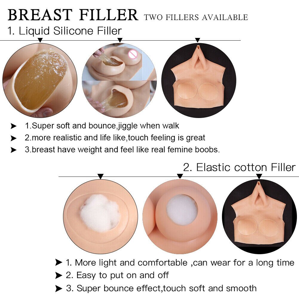 Hollow Back Silicone Breast Forms For Crossdresser