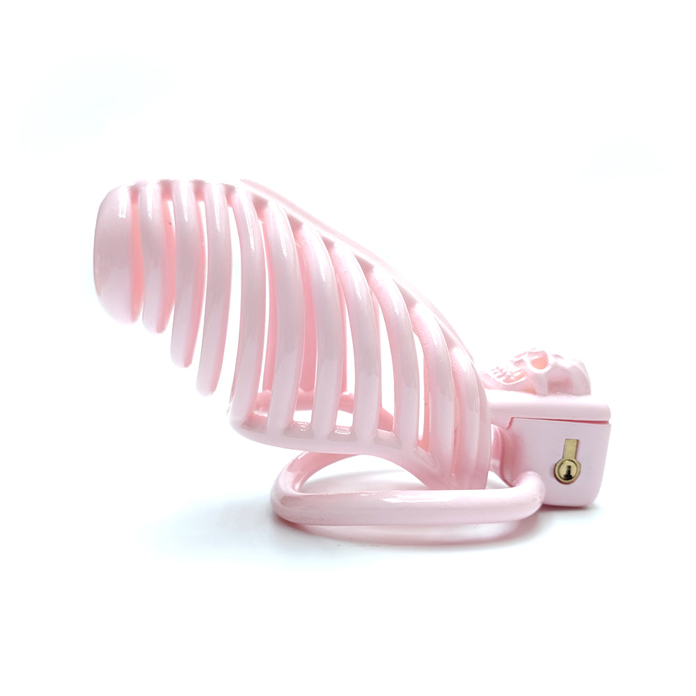 Pink Breathable Chastity Cage New Mamba Y