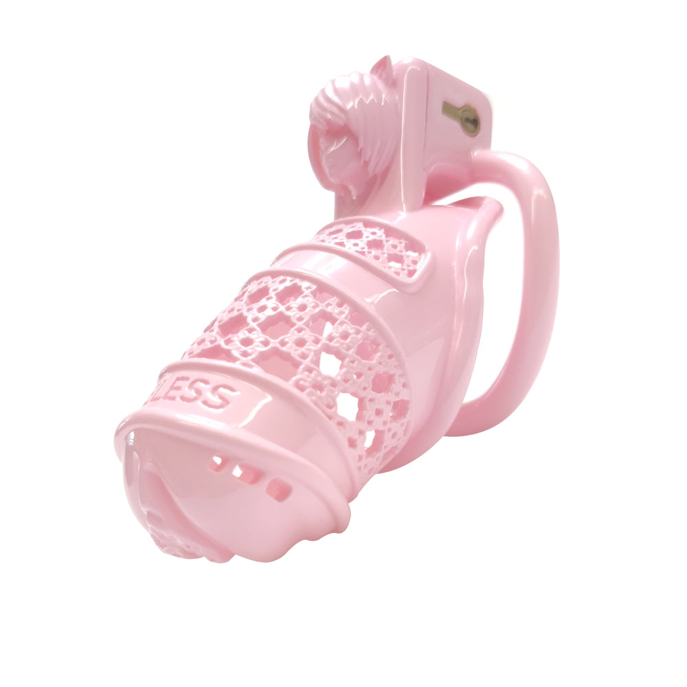 Sissy Pussy Cat Girl Pink BDSM Chastity Cage