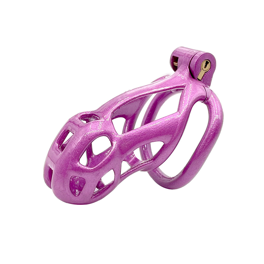 BDSM Purple Slave Chastity Cock Cage