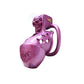 Purple Skull Cock Cage Slave Chastity Cage