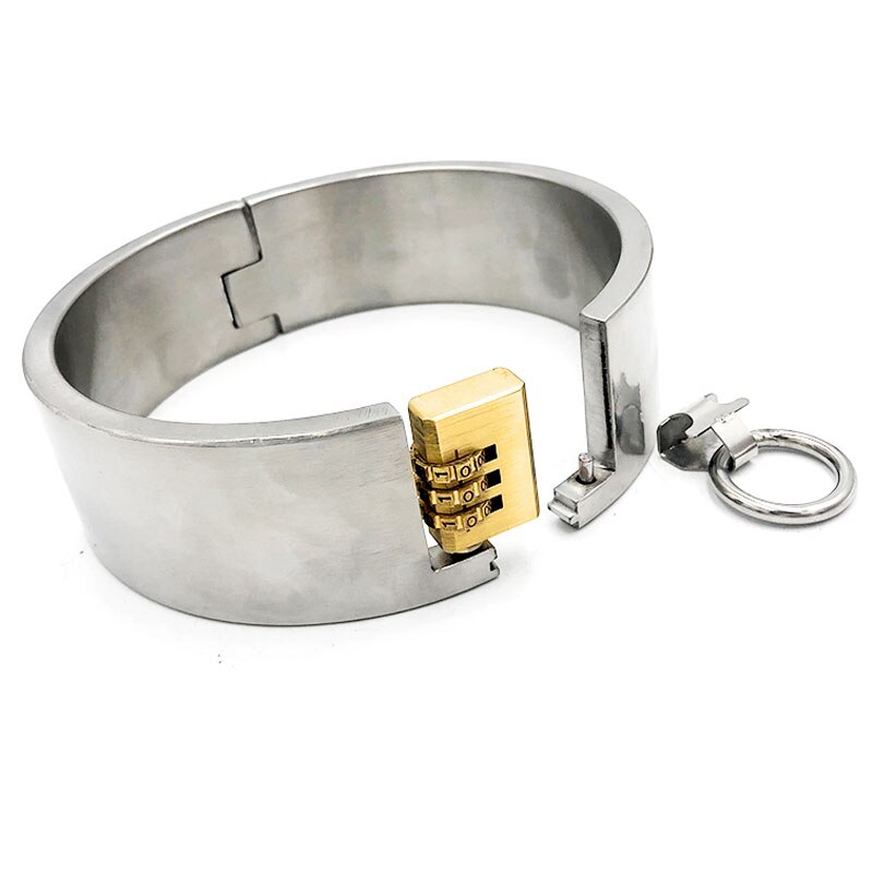 Password Lock Metal Torture Neck Collar