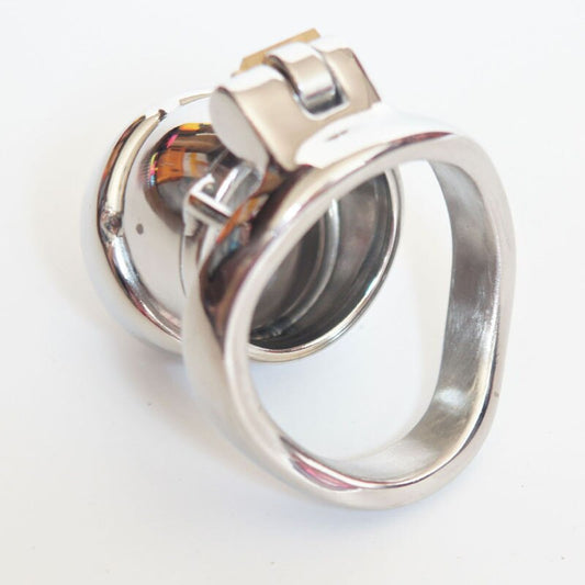 Curved Ring Stainless Steel Male Chastity Cage