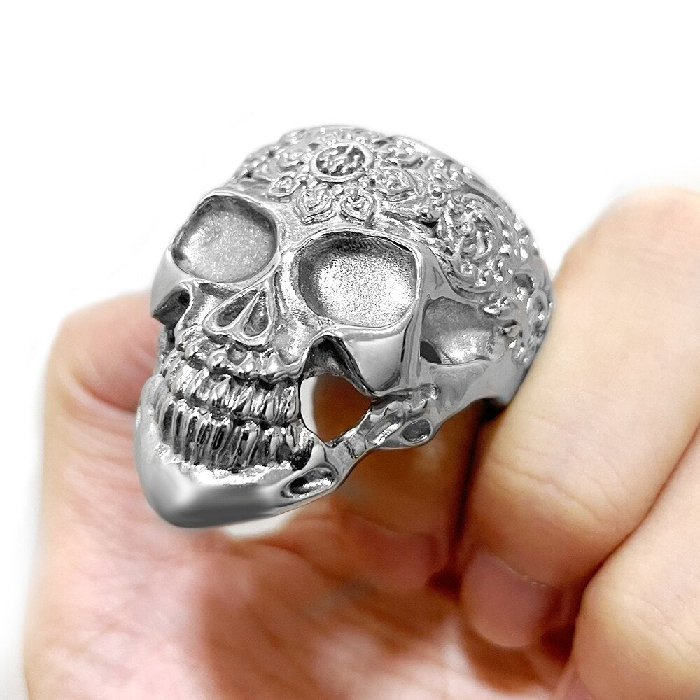 Stainless Steel Skull Sleeve Penis Cock Ring