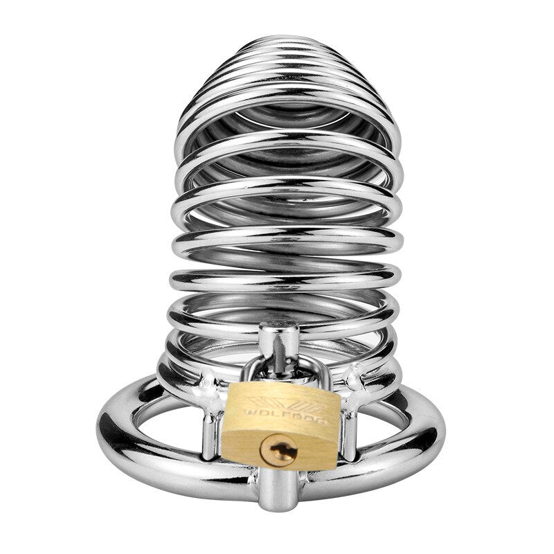 Spiral Festival Lock Metal Chastity Cage