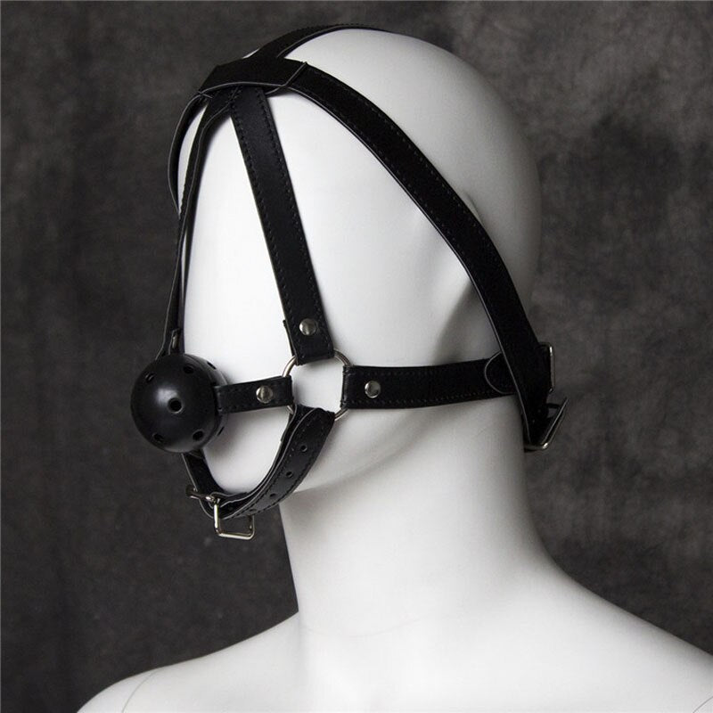 Head Bondage Slave Ball Mouth Gag