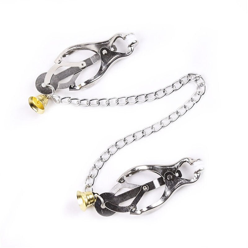 BDSM Metal Chain Nipple Clamps