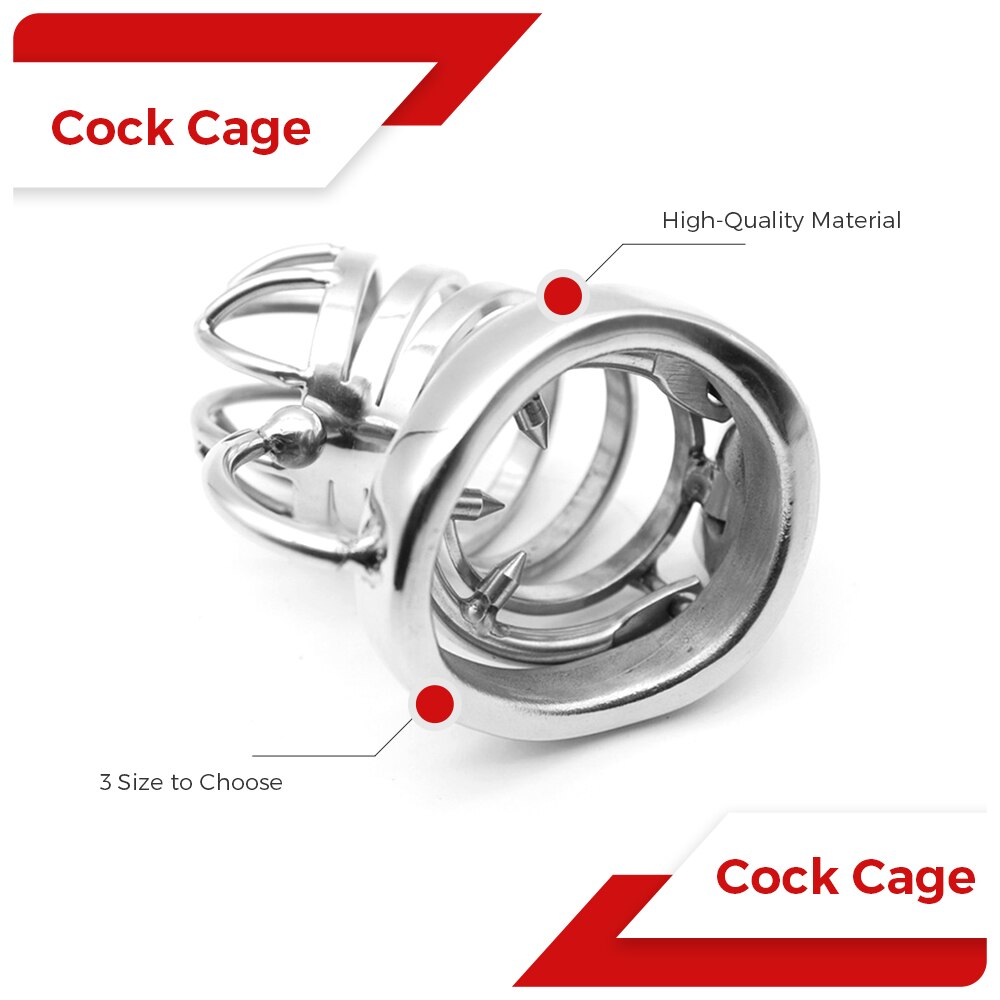 PA Lock Stainless Steel Chastity Cage