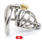 Arc Stainless Steel Urethral Plug Chastity Cage
