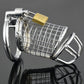 Metal Mesh Bondage Lock Chastity Cage