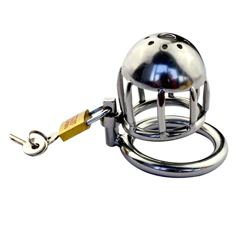 Metal Padlock Penis Cover Male Chastity Cage