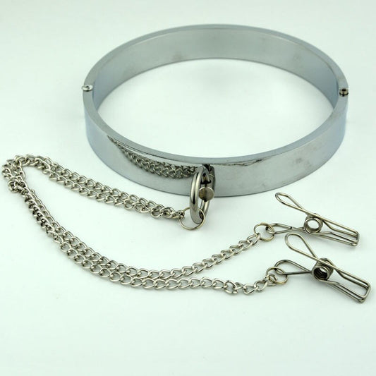 Metal Collar With Nipple Clamps