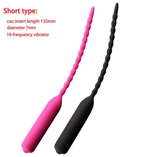 10-Frequency Silicone Urethral Vibrator Penis Plug