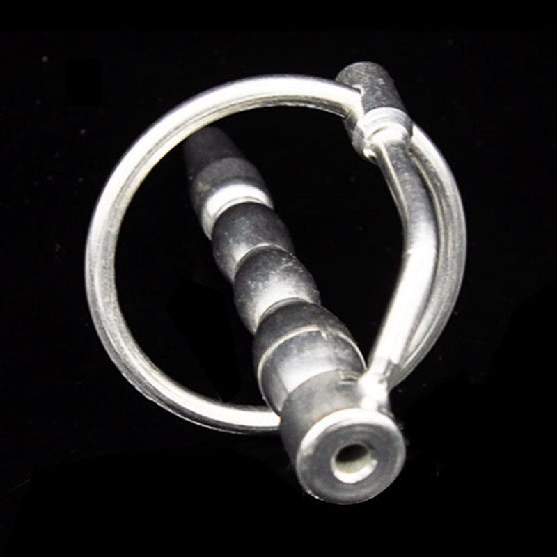 BDSM Metal Cock Ring Penis Plug