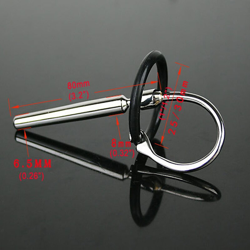 Male Lock Ring Metal Penis Plug