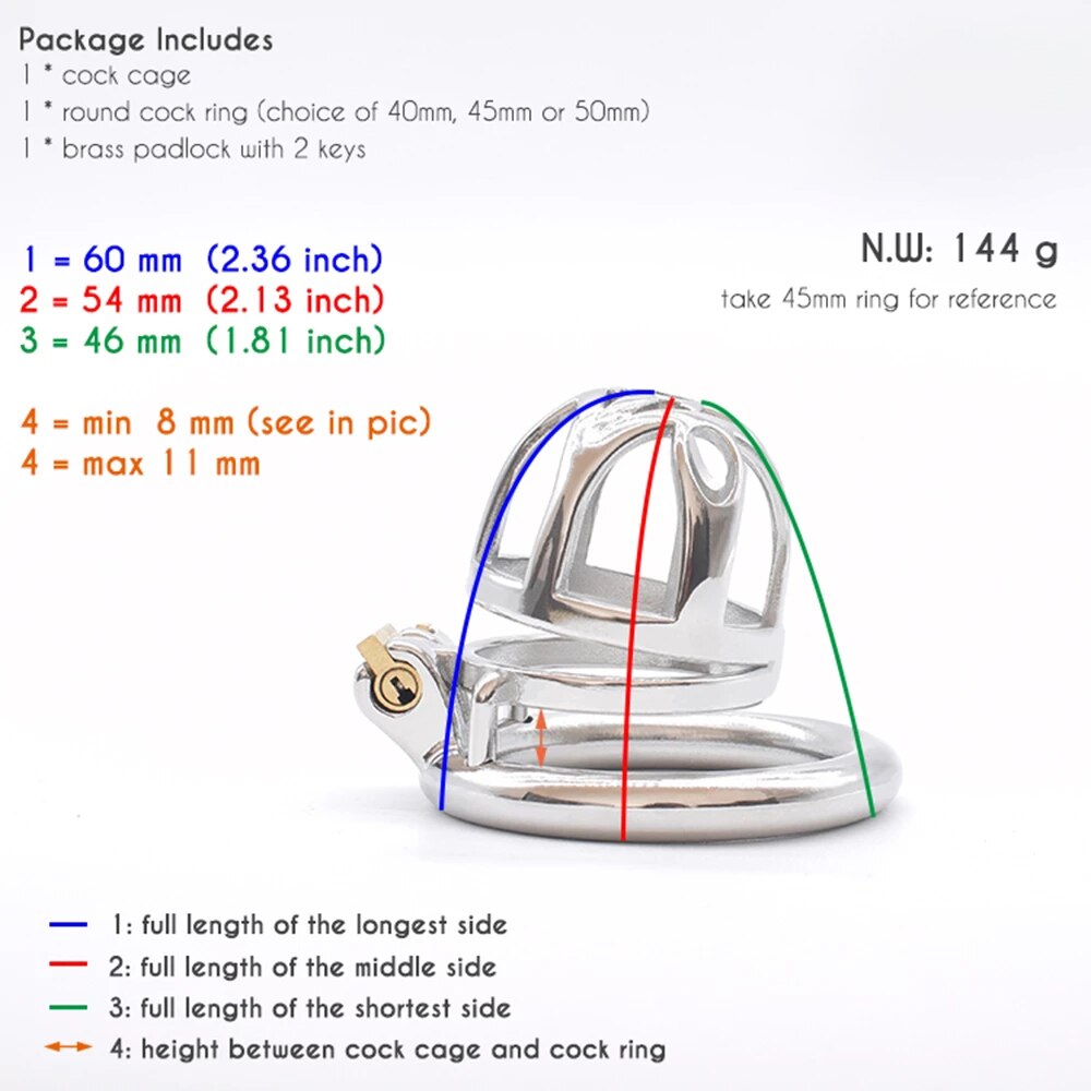 Securely Locked Bondage Male Chastity Device