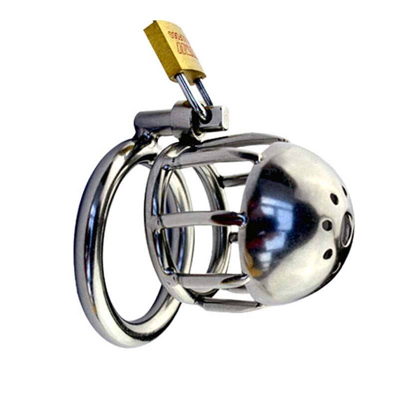 Metal Padlock Penis Cover Male Chastity Cage