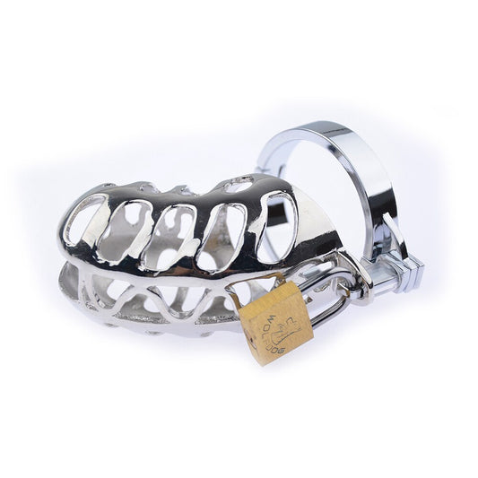 Hollow Stainless Steel Penis Lock Chastity Cage