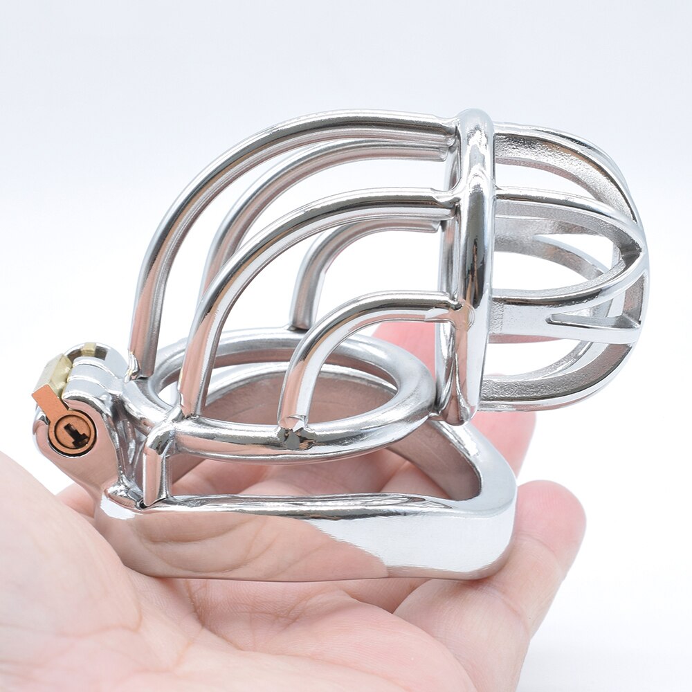 Stainless Steel Super Curved Chastity Cock