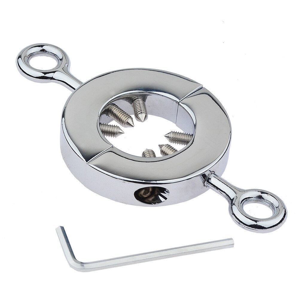 Stainless Steel Spiked Lock Ring Weight Ball Stretchers