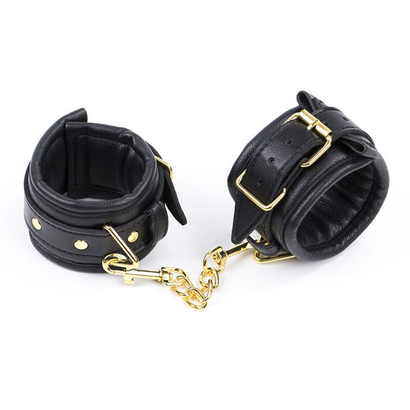 Leather BDSM Bondage Hand Ankle Cuffs