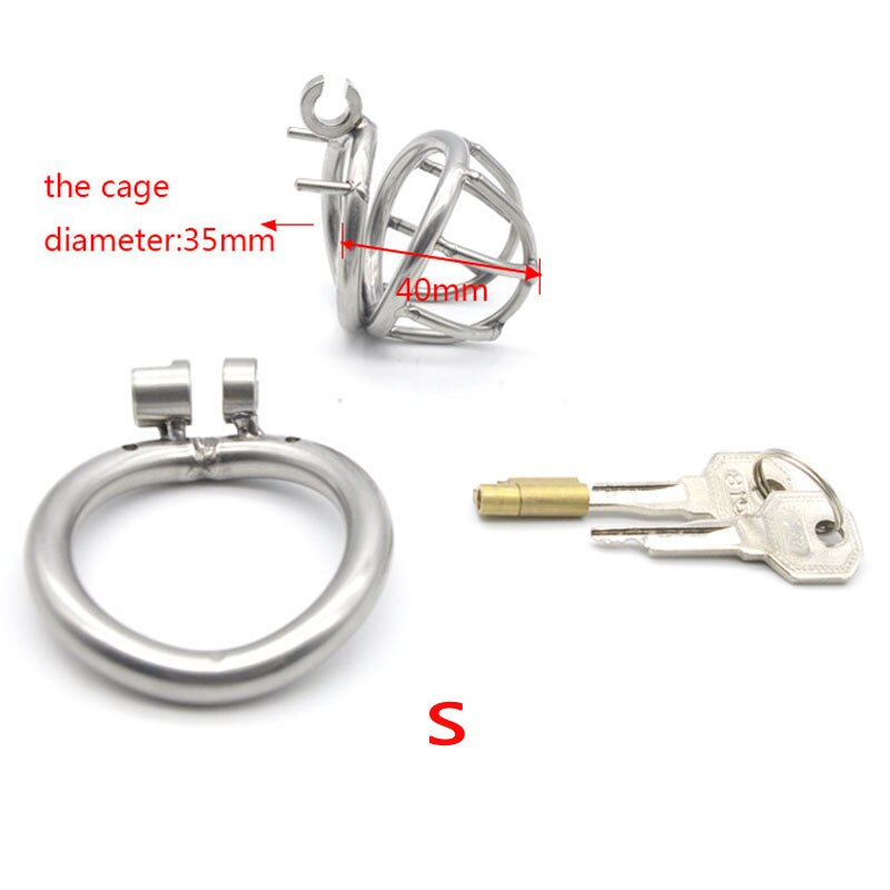 Arc Card Ring Metal BDSM Chastity Cage