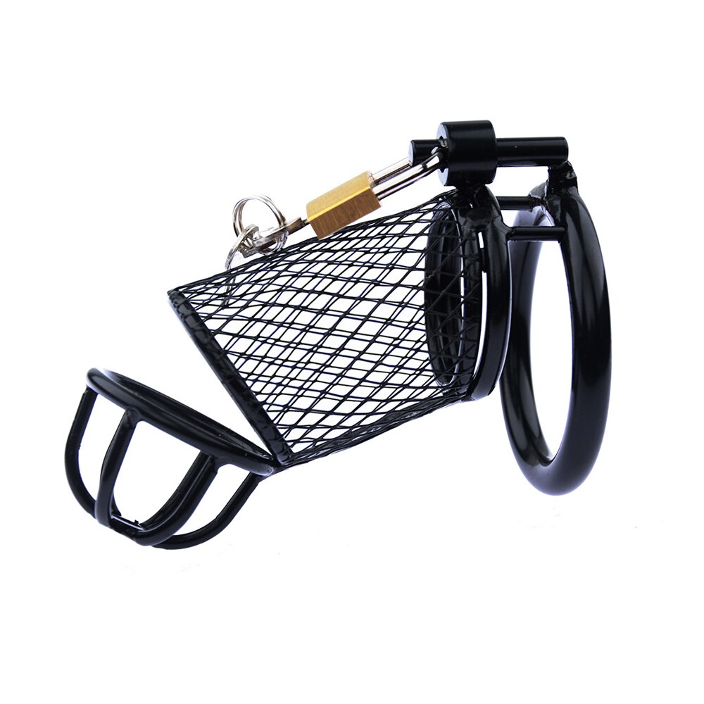 Black Grid Dick Stainless Steel Cock Cage