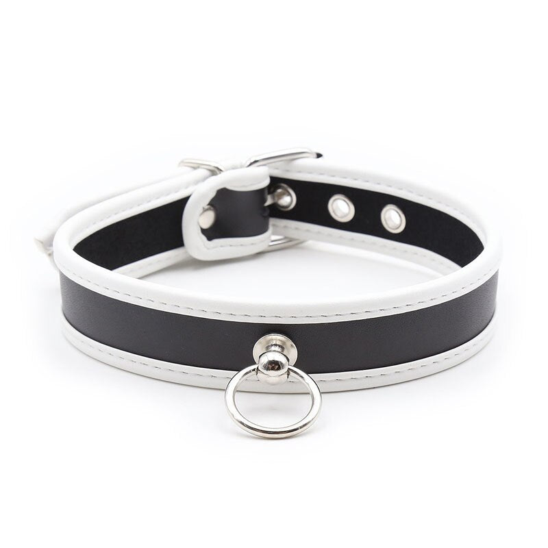 Erotic Games Leather Slave Collar