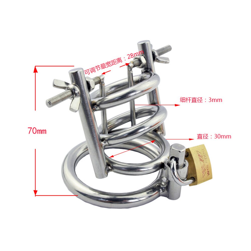 Lockable Bondage Lock Metal Chastity Cage