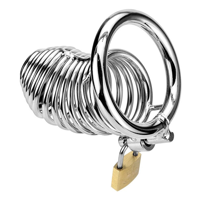 Spiral Festival Lock Metal Chastity Cage