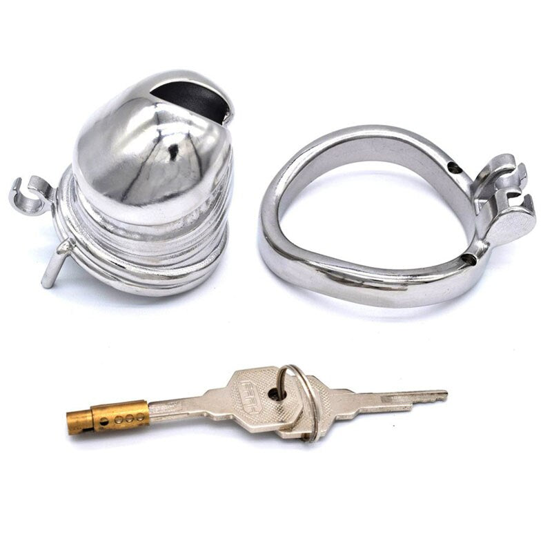 Metal Torture Chastity Cage Penis Lock