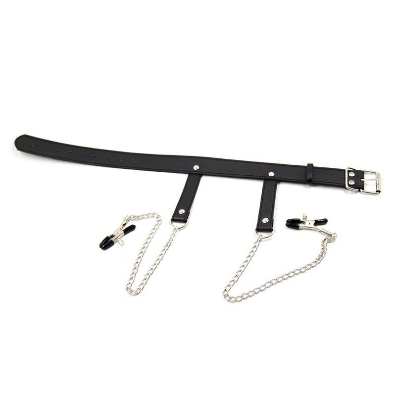 Slave Metal Nipple Clamps Neck Collar