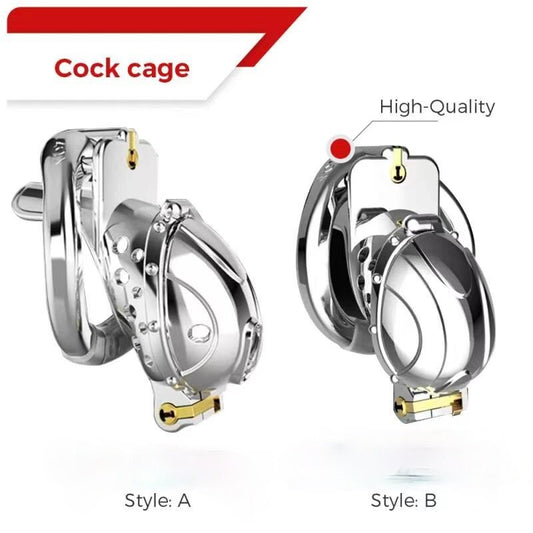 Stainless Steel Flip Cover Chastity Cage