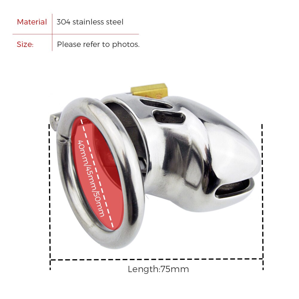 Portable Disassembly Stainless Steel Cock Cage