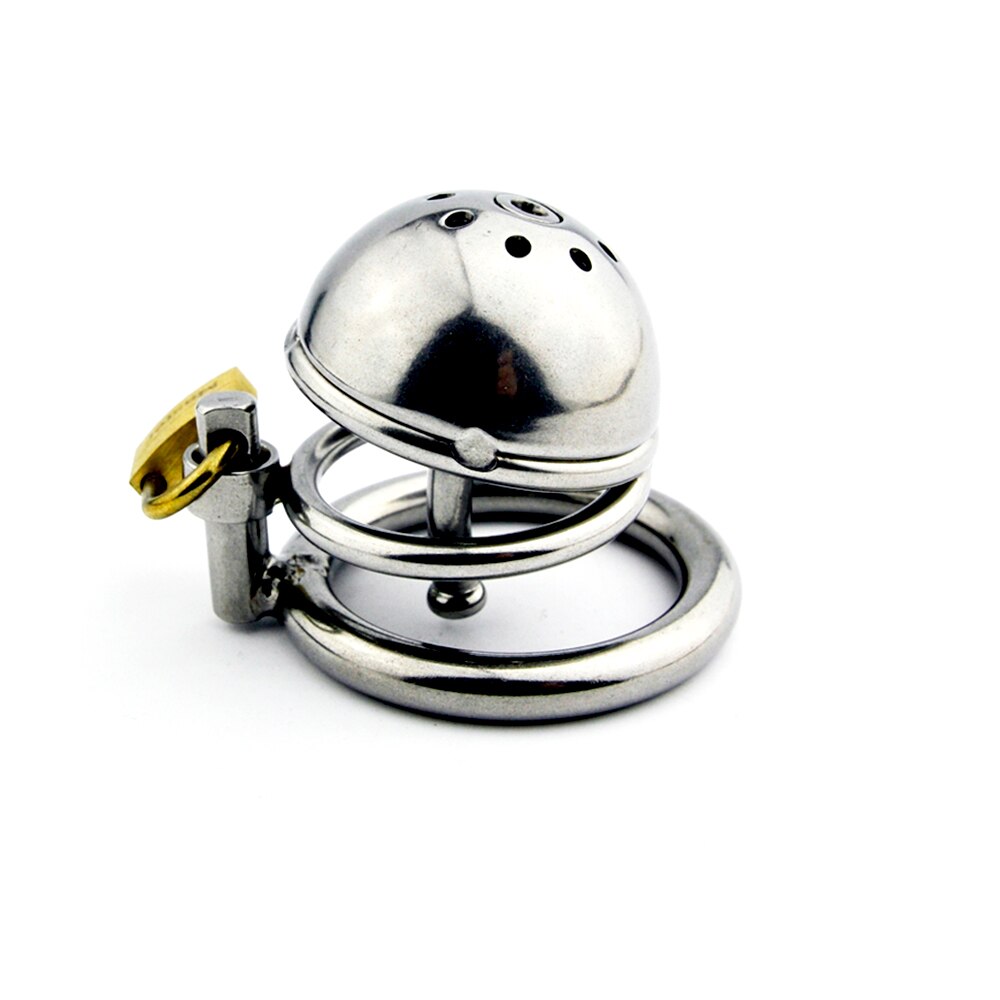 BDSM Steel Male Chastity Cage with Urethral