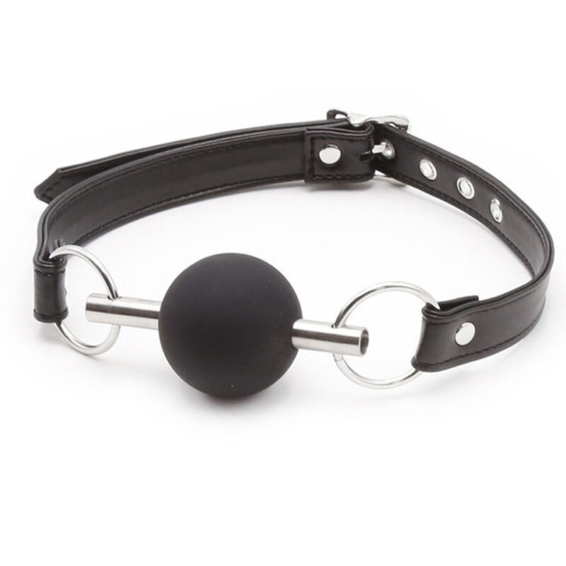 Leather Bondage Slave Ball Mouth Gag