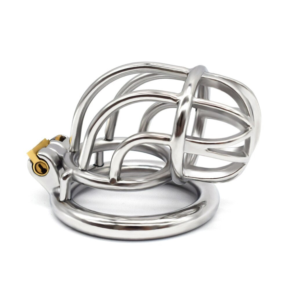 Stainless Steel Super Curved Chastity Cock