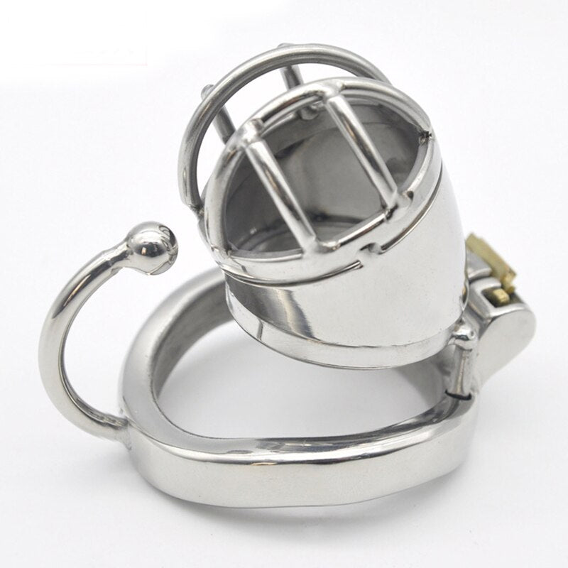 Hook Card Ring Metal Chastity Cage