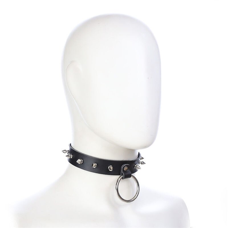 Metal Spiked Bondage Neck Collar