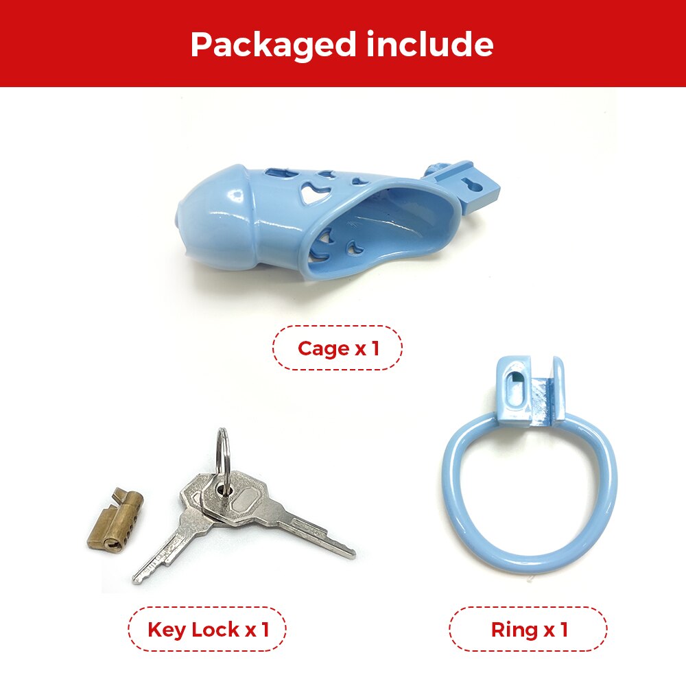 Blue Skull Slave Chastity Devices Cage – GXLOCK Store