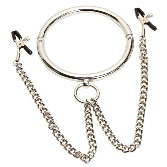 Metal Neck Collar With Nipple Clamps