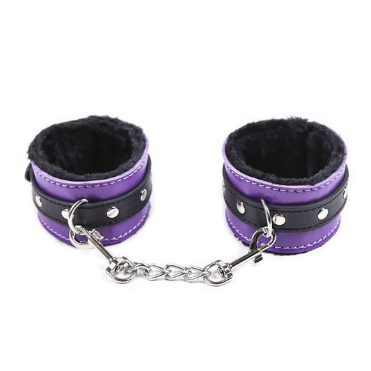 Purple Bondage Restraints Hand Ankle Cuffs