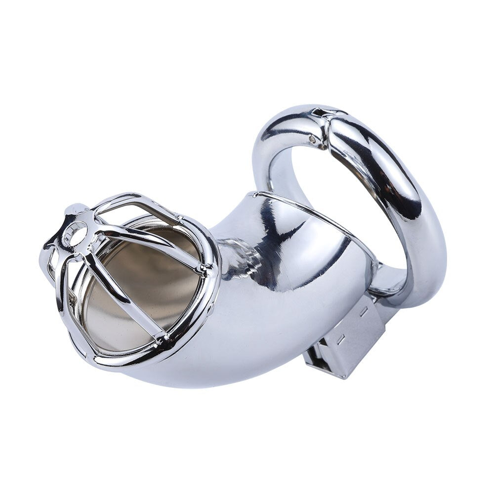 Metal Steel Chastity Cage With Hidden Lock