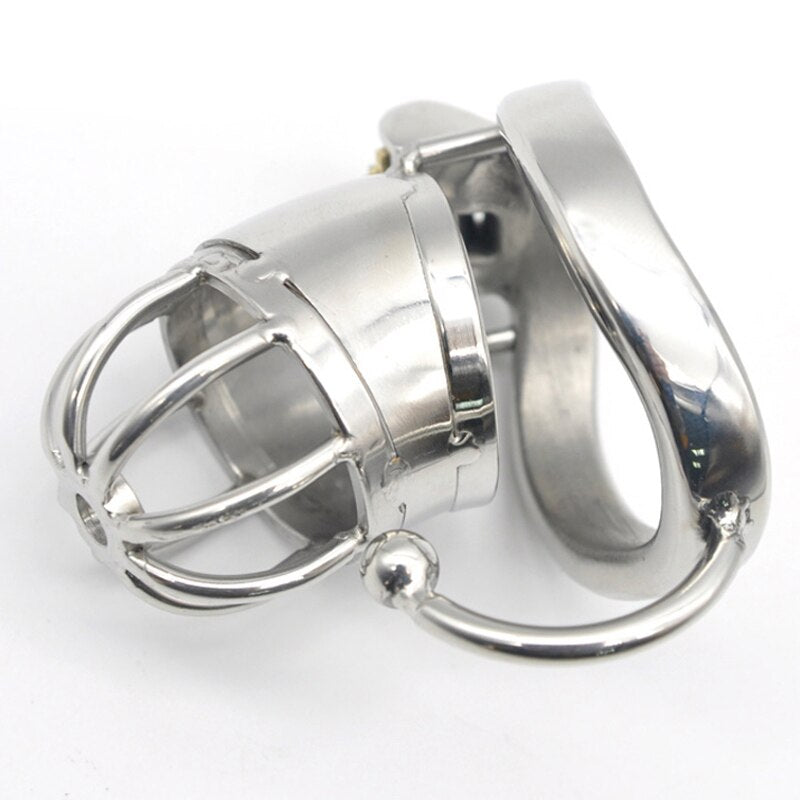 Stainless Steel Chastity Cage With Penis Plug