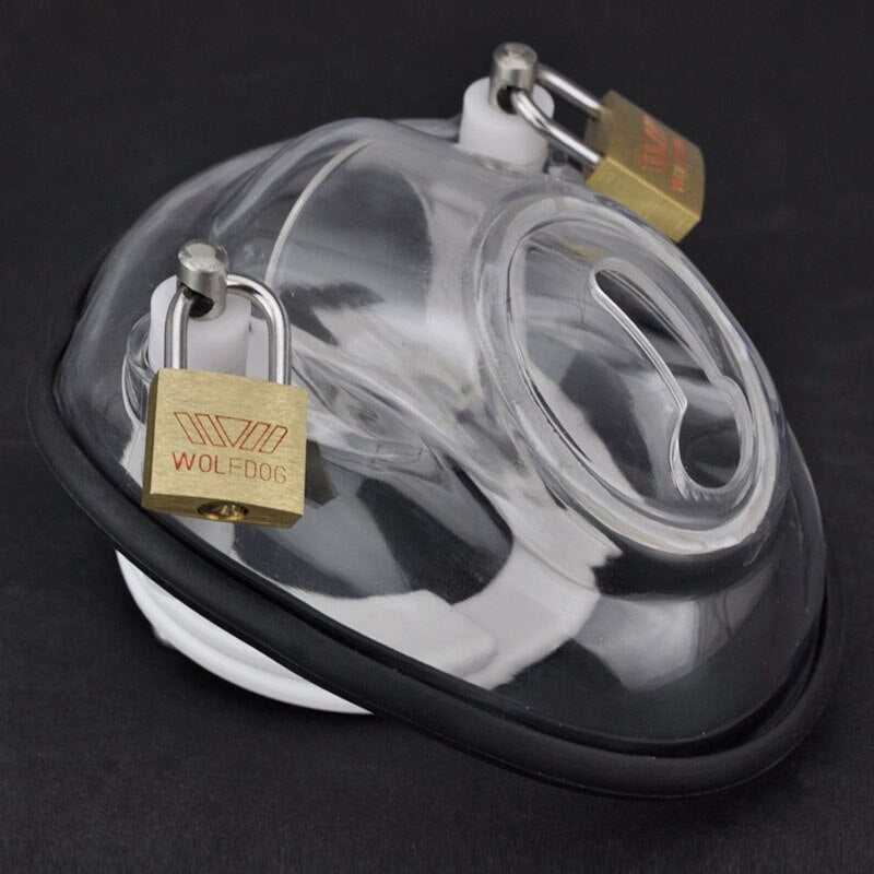 Plastic Bowl Bondage Male Chastity Cage