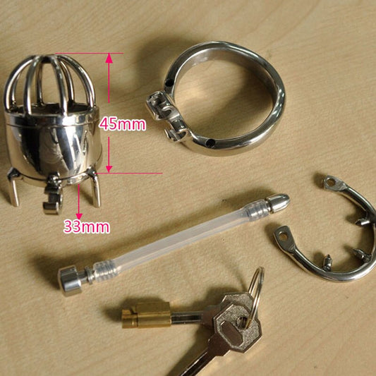 Urethral Plug Metal Torture Chastity Cage