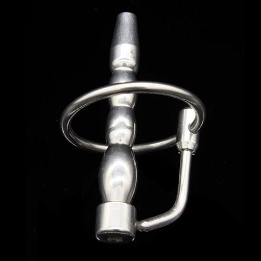 BDSM Metal Cock Ring Penis Plug